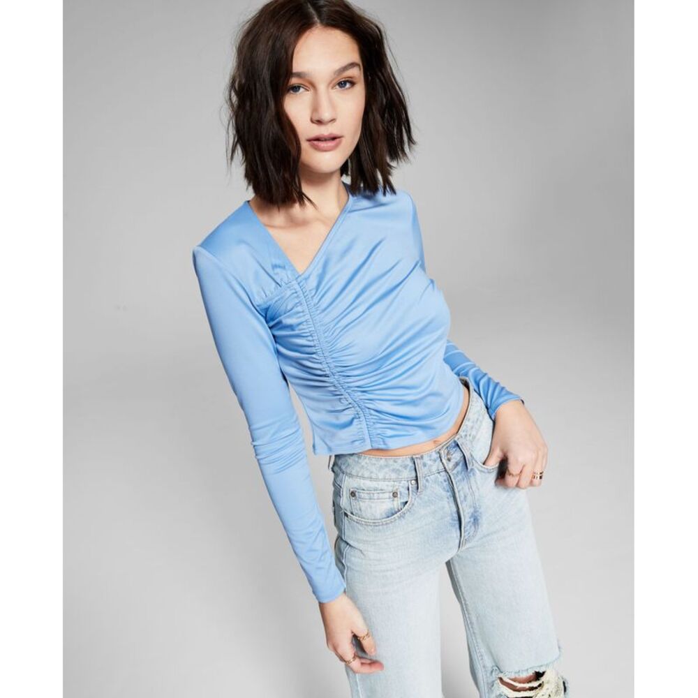 And Now This Now This Asymmetrical Ruched Top